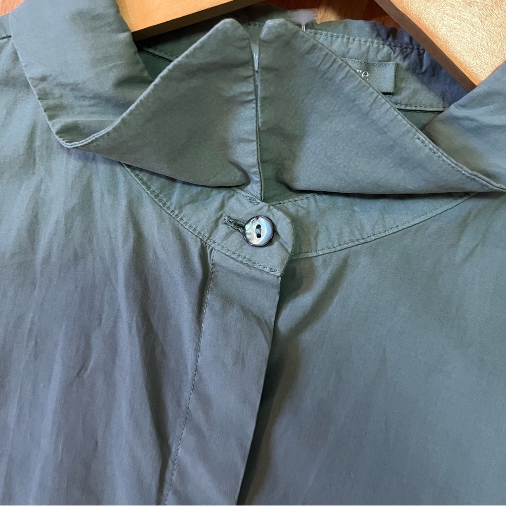 🇩🇪 Elemente Clemente Blouse Shirt Button Up Teal Green Women's Asymmetric XL - Picture 5 of 15
